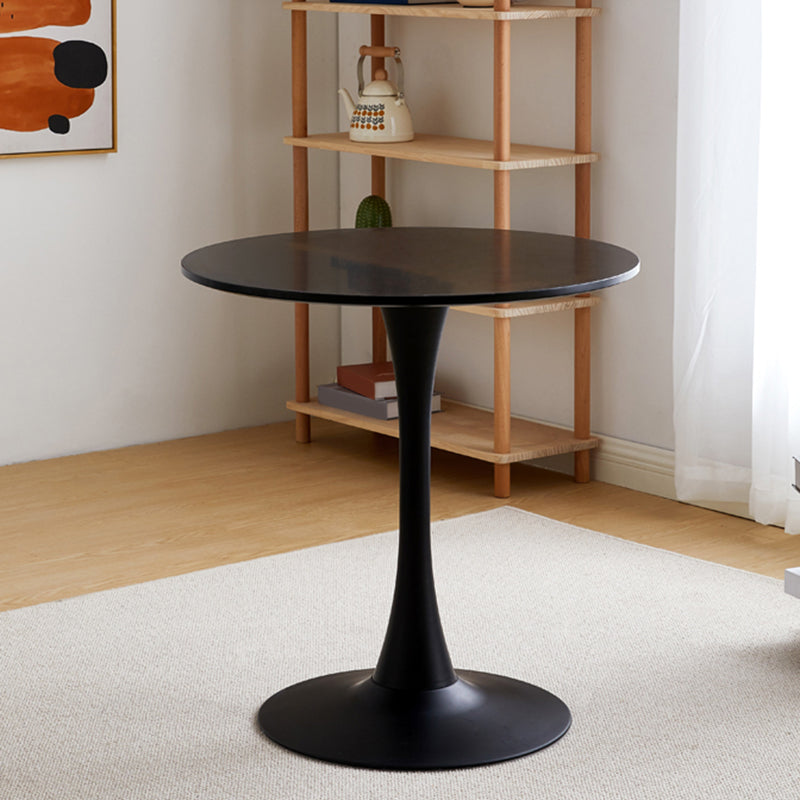 Simplicity Style Round Table Wood Dining Site Table with Tulip Base