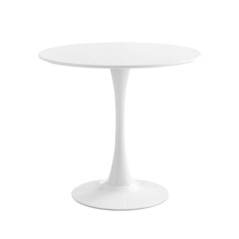 Simplicity Style Round Table Wood Dining Site Table with Tulip Base