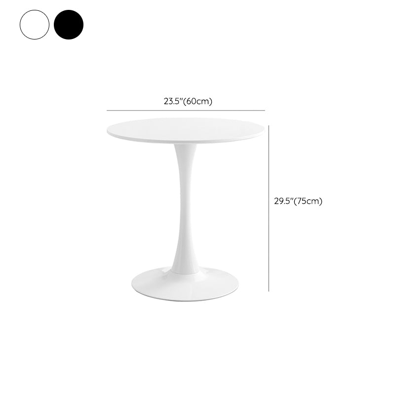 Simplicity Style Round Table Wood Dining Site Table with Tulip Base