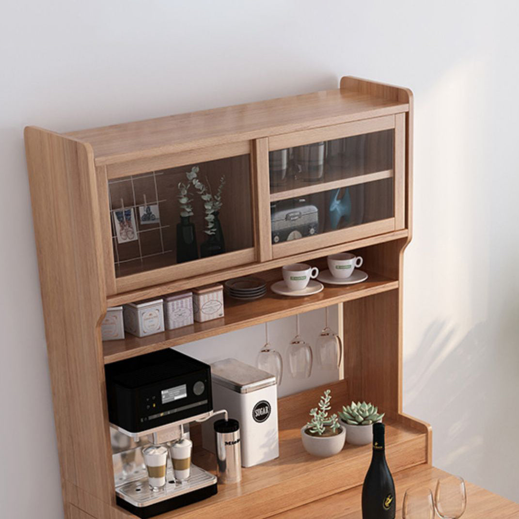 Rectangle Folding Dining Table Wood Dining Table with Storage Base