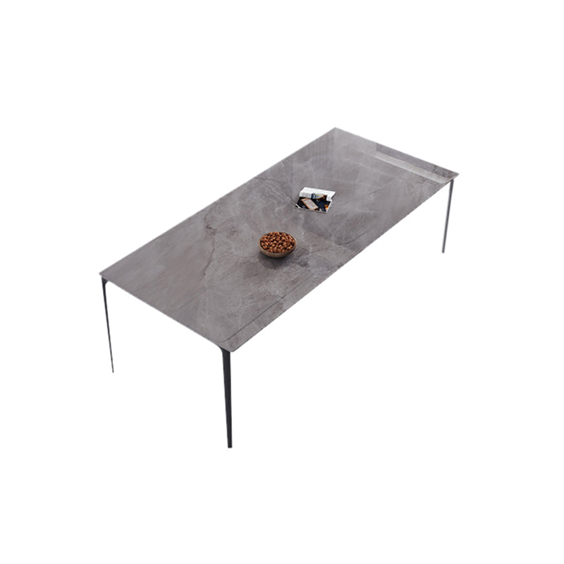 Stone Top Dining Room Dinner Kitchen Table Rectangle Dining Table with 4 Legs