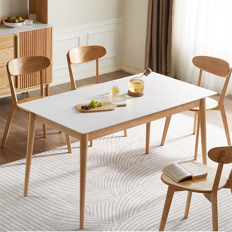 Modern Solid Wood Dining Table Set 5 Pieces Dining Set for Kitchen