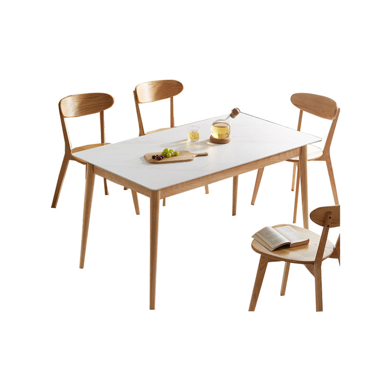 Modern Solid Wood Dining Table Set 5 Pieces Dining Set for Kitchen