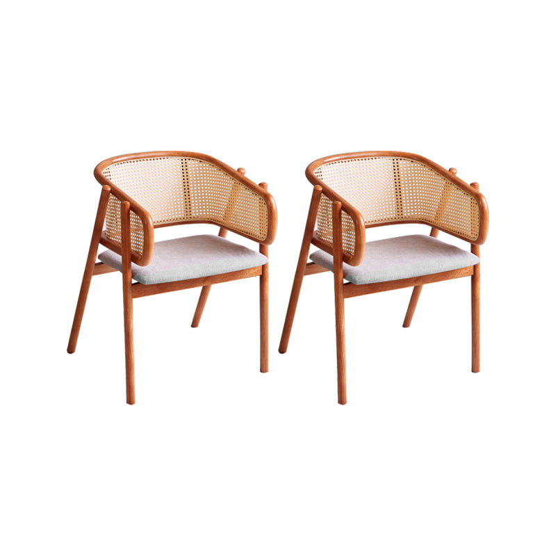 Rubberwood Solid Wood Dining Chair Indoor Dining Arm Chair for Dining Room