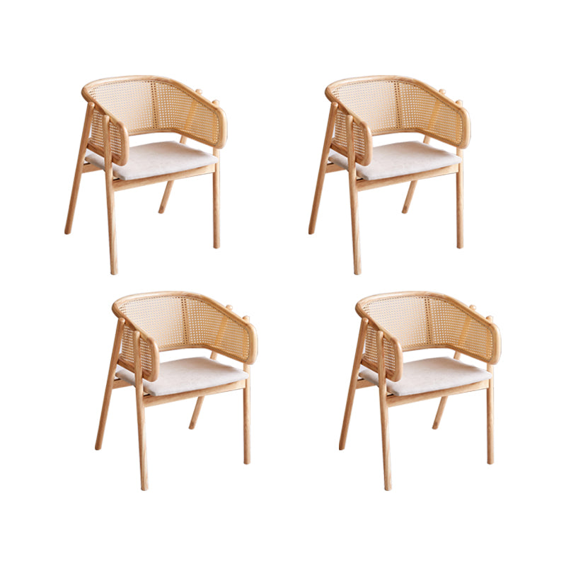Rubberwood Solid Wood Dining Chair Indoor Dining Arm Chair for Dining Room