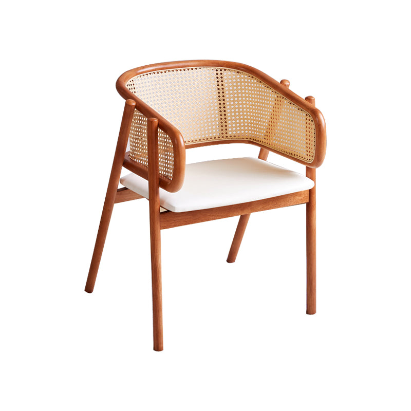Rubberwood Solid Wood Dining Chair Indoor Dining Arm Chair for Dining Room
