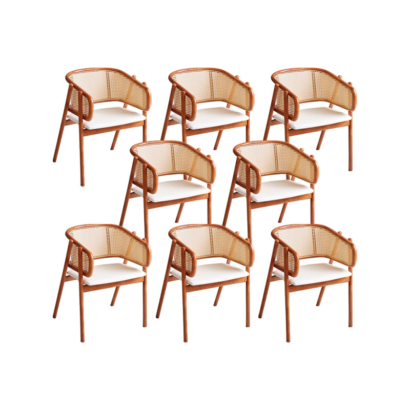 Rubberwood Solid Wood Dining Chair Indoor Dining Arm Chair for Dining Room