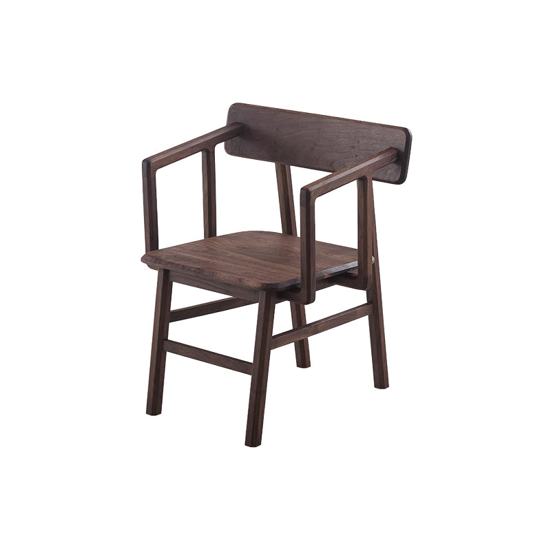 Solid Wood Arm Chair Open Back Dining Arm Chair for Dining Room