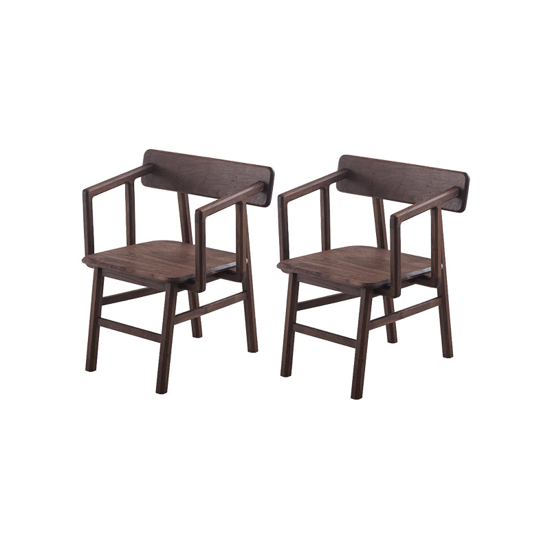 Solid Wood Arm Chair Open Back Dining Arm Chair for Dining Room