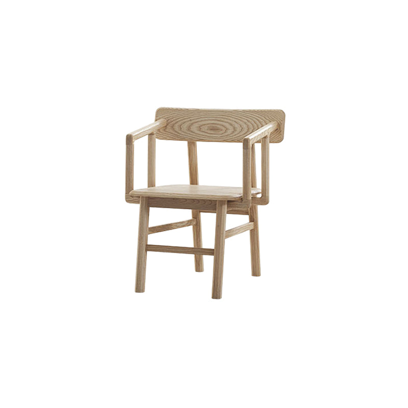 Solid Wood Arm Chair Open Back Dining Arm Chair for Dining Room