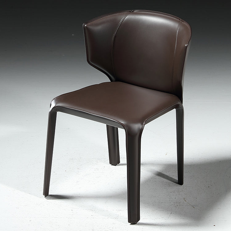 Faux Leather Upholstered Side Chair Indoor Dining Side Chair for Dining Room