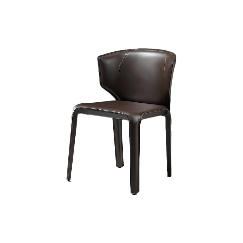 Faux Leather Upholstered Side Chair Indoor Dining Side Chair for Dining Room
