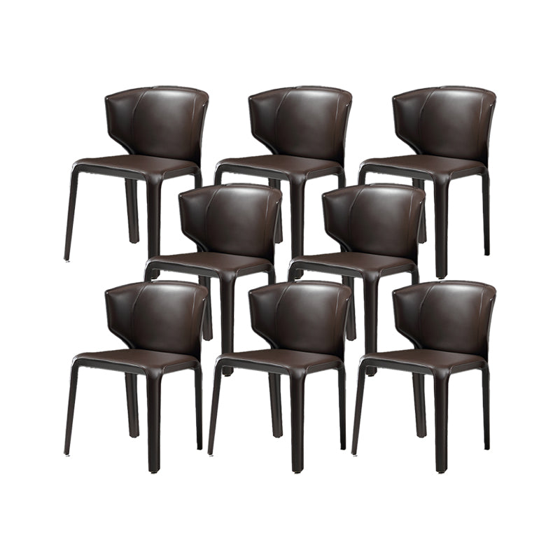 Faux Leather Upholstered Side Chair Indoor Dining Side Chair for Dining Room