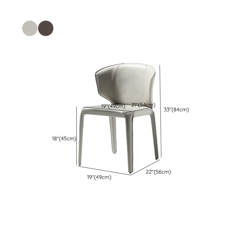 Faux Leather Upholstered Side Chair Indoor Dining Side Chair for Dining Room