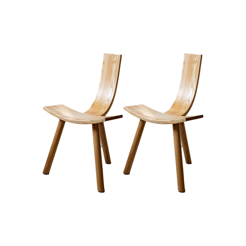 Natural Modern Indoor Dining Side Chair Solid Wood Side Chair