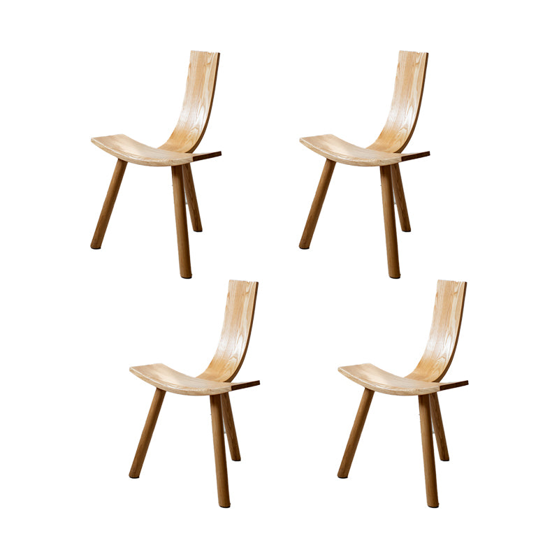 Natural Modern Indoor Dining Side Chair Solid Wood Side Chair