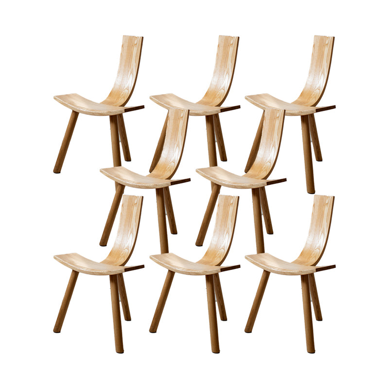Natural Modern Indoor Dining Side Chair Solid Wood Side Chair