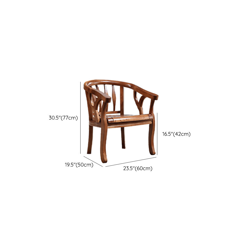 Solid Wood Frame Dining Chairs Dining Arm Chair for Dining Room