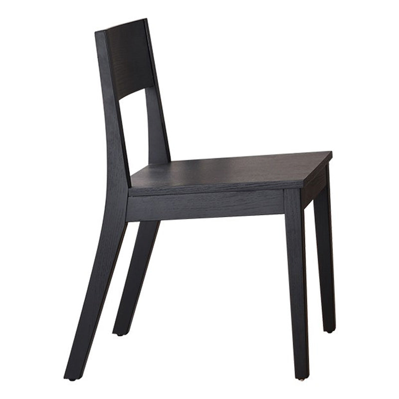 Modern Armless Backrest Wood Chair with Ash Legs for Dining Room