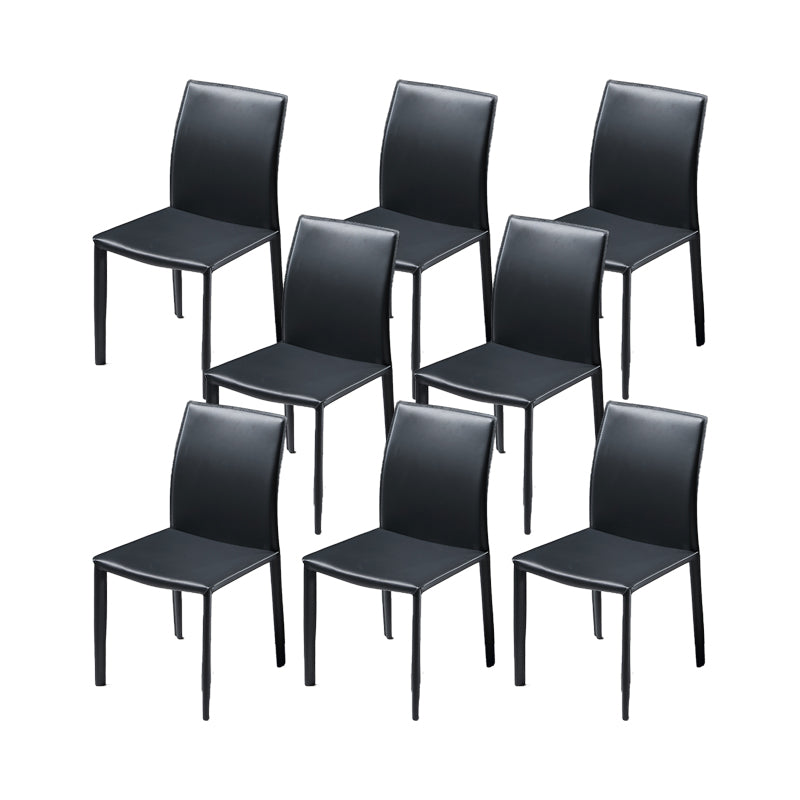 Industrial Side Chair Solid Back Metal Dining Chair for Indoor
