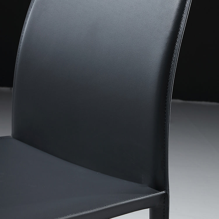 Industrial Side Chair Solid Back Metal Dining Chair for Indoor