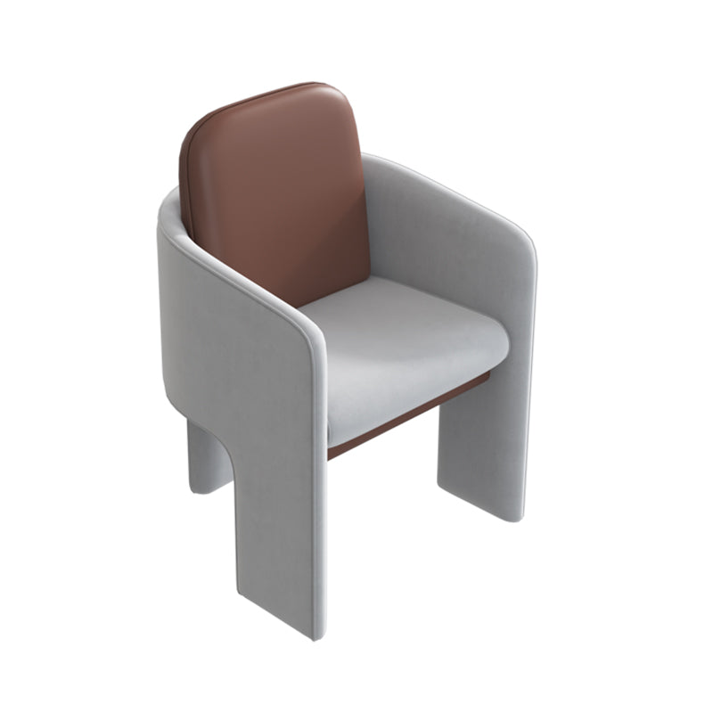 Modern Style Arm Chair Faux Leather Parsons Chairs for Dining Room