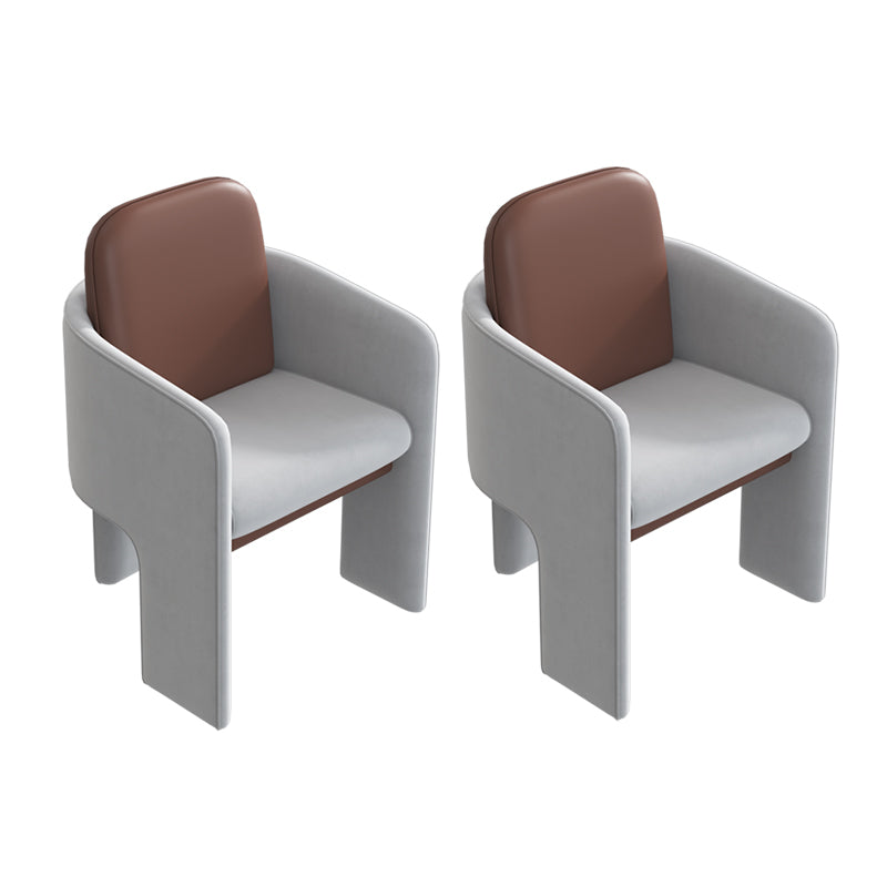 Modern Style Arm Chair Faux Leather Parsons Chairs for Dining Room