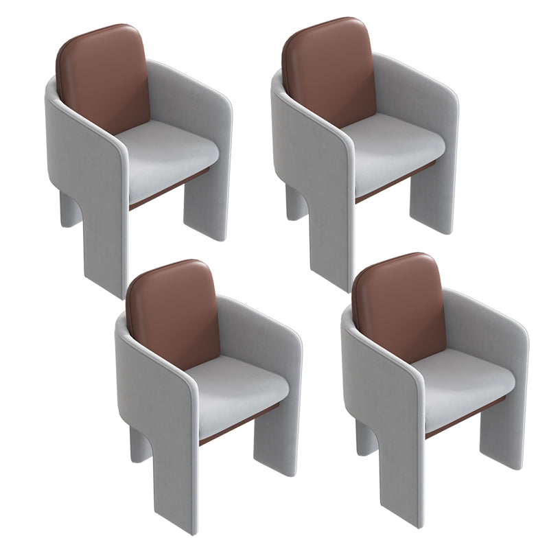 Modern Style Arm Chair Faux Leather Parsons Chairs for Dining Room