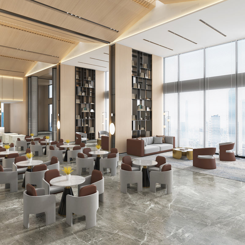 Modern Style Arm Chair Faux Leather Parsons Chairs for Dining Room