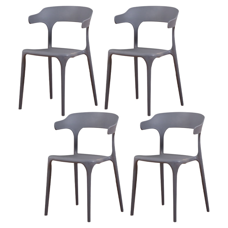 Nordic Armrest Stackable Acrylic Chair with Acrylic Legs for Dining Room