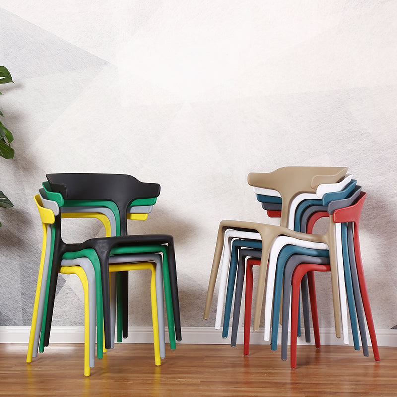 Nordic Armrest Stackable Acrylic Chair with Acrylic Legs for Dining Room