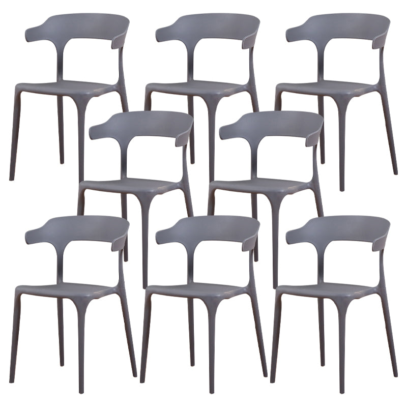 Nordic Armrest Stackable Acrylic Chair with Acrylic Legs for Dining Room