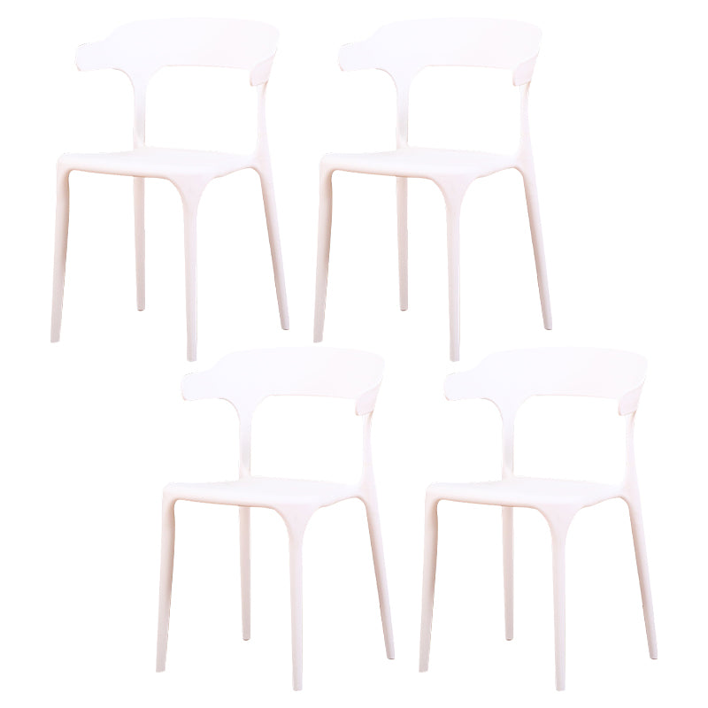 Nordic Armrest Stackable Acrylic Chair with Acrylic Legs for Dining Room