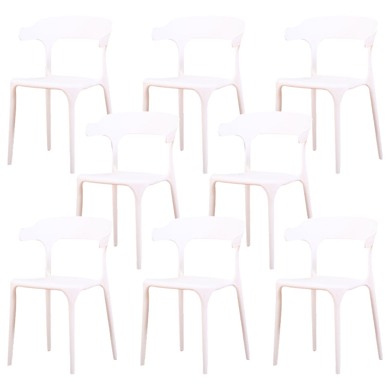 Nordic Armrest Stackable Acrylic Chair with Acrylic Legs for Dining Room