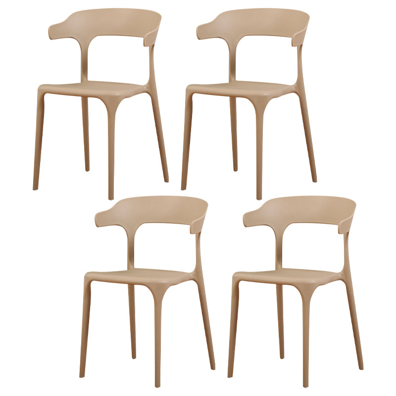 Nordic Armrest Stackable Acrylic Chair with Acrylic Legs for Dining Room