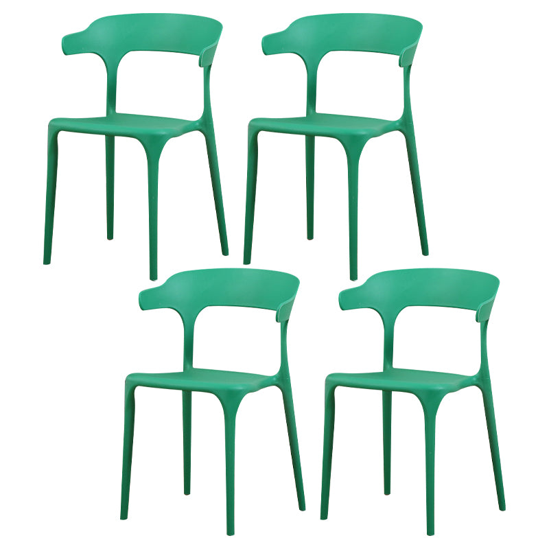 Nordic Armrest Stackable Acrylic Chair with Acrylic Legs for Dining Room