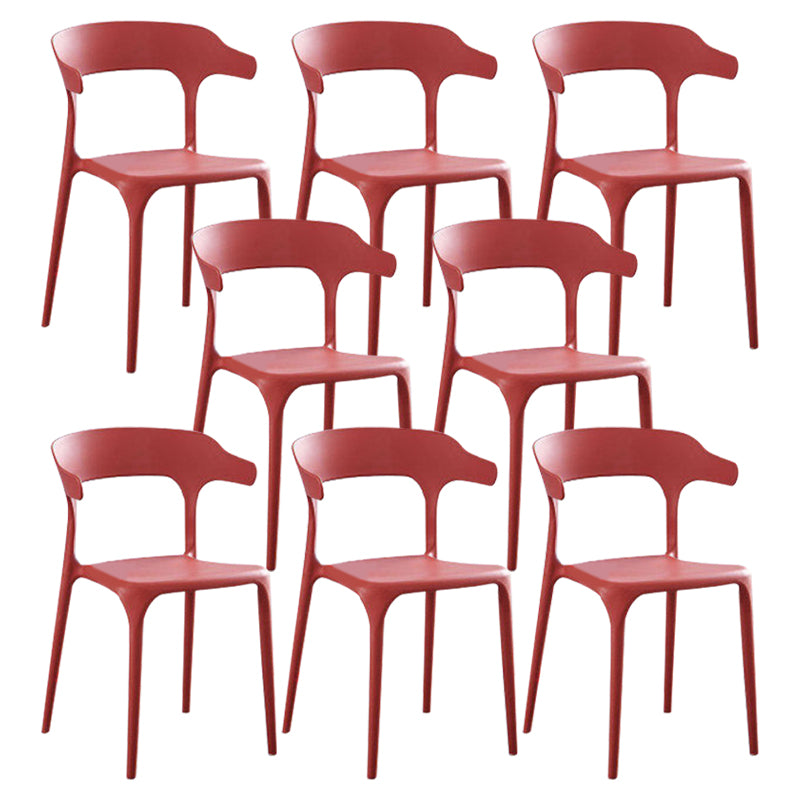 Nordic Backrest Armrest Acrylic Chair with Acrylic Legs for Dining Room