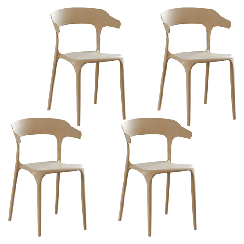 Nordic Backrest Armrest Acrylic Chair with Acrylic Legs for Dining Room