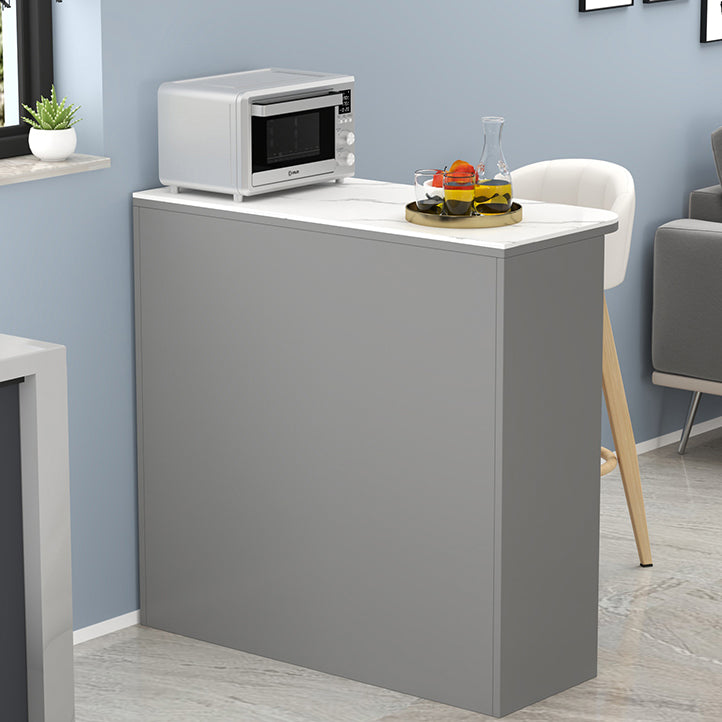 Modern Indoor Bar Dining Table Rectangle Faux Marble Bar Table