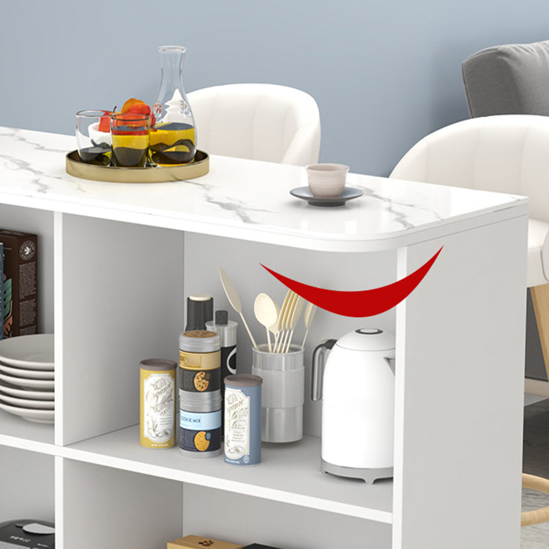 Modern Indoor Bar Dining Table Rectangle Faux Marble Bar Table