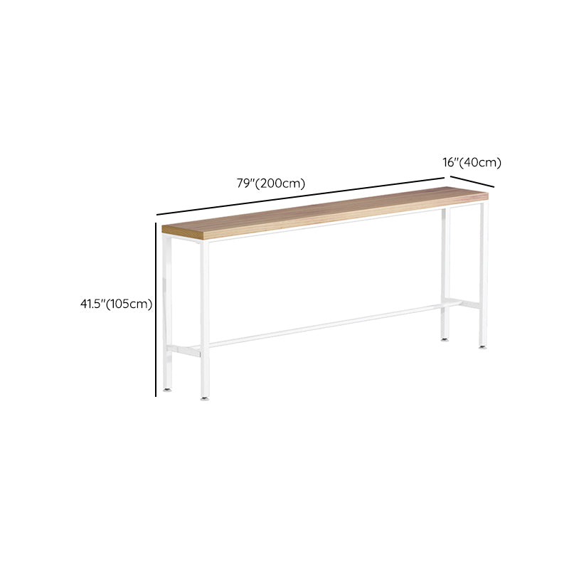 Indoor Contemporary Bar Dining Table Rectangle Solid Wood Bar Table
