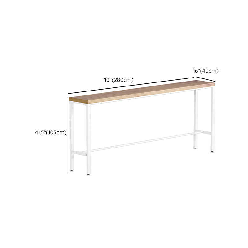 Indoor Contemporary Bar Dining Table Rectangle Solid Wood Bar Table