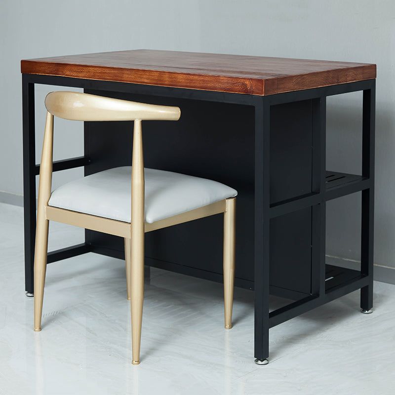 Industrial Stationary Kitchen Island Solid Wood Kitchen Island Table