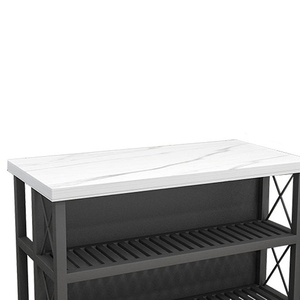Rolling Kitchen Island Stone Top Undershelves Kitchen Island Table
