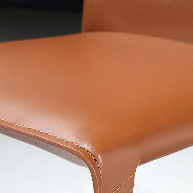 Contemporary Side Chair Metal Solid Back Dining Chair for Indoor