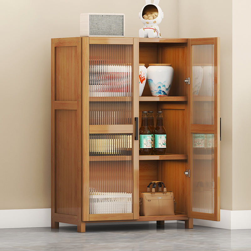 Contemporary Display Stand Bamboo Buffet Cabinet for Dining Room