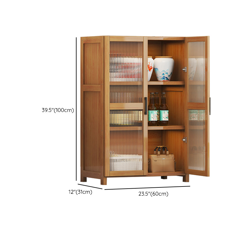 Contemporary Display Stand Bamboo Buffet Cabinet for Dining Room