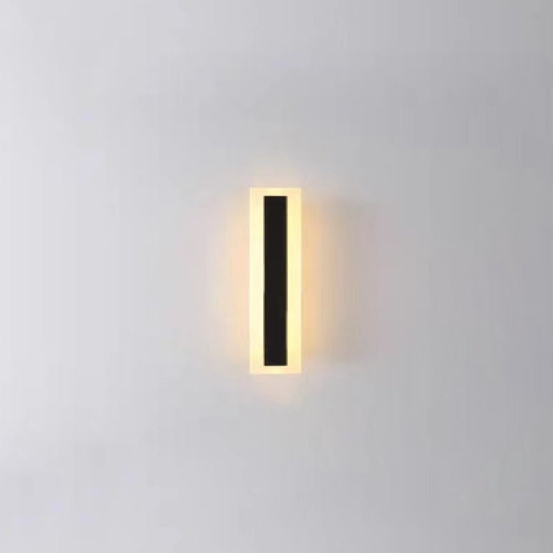 Metal Linear Shape Wall Sconces Modern 1 Light Wall Mount Light Fixture in Black