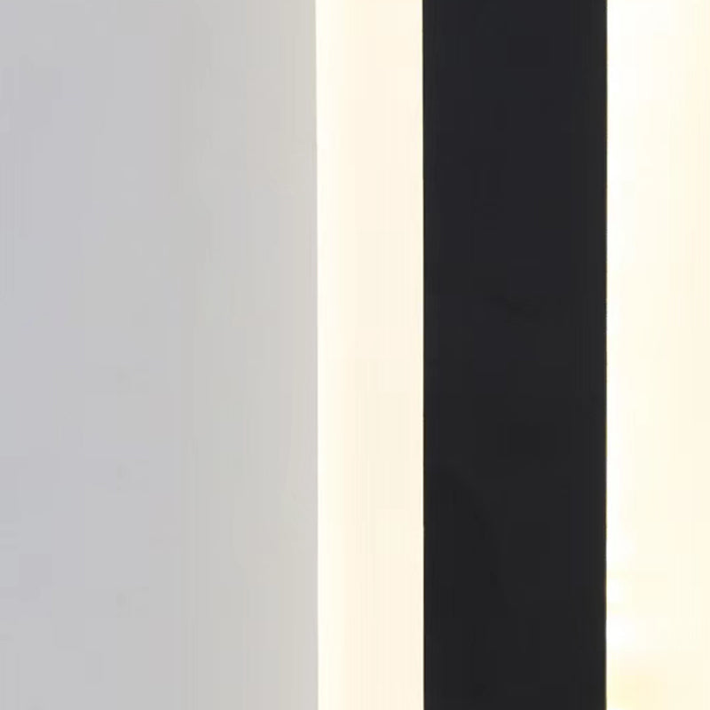 Metal Linear Shape Wall Sconces Modern 1 Light Wall Mount Light Fixture in Black