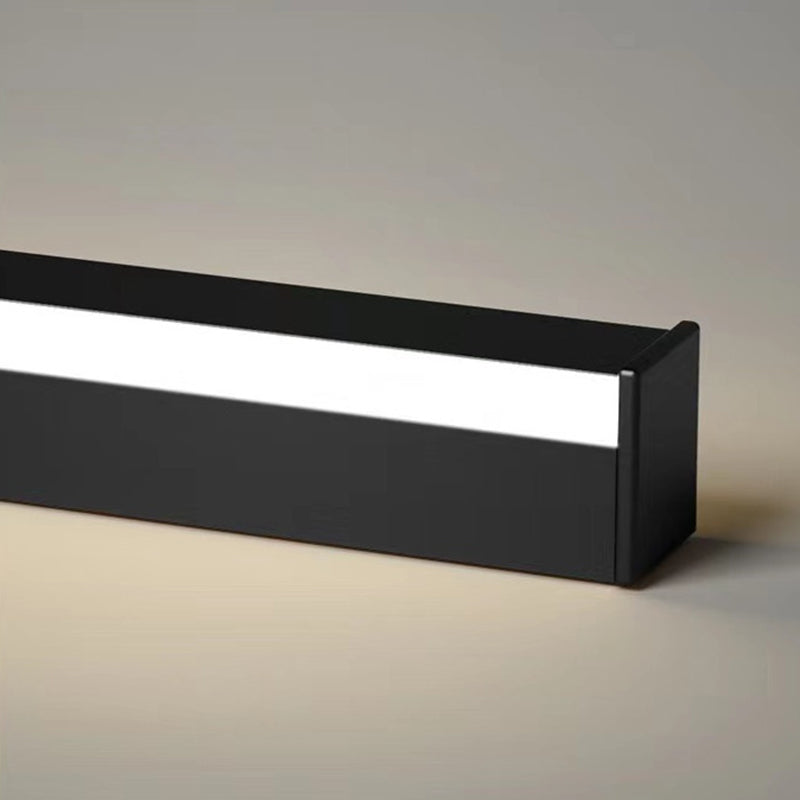 Linear Shape Metal Wall Sconces Modern 1-Light Wall Mount Light Fixture in Black